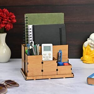 Desk Organizer with 4 Different Size Compartments stylish table organizer for office desk