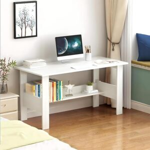 MATTERHORN Engineered Wood office Table, work from home Table with Shelf for Storage